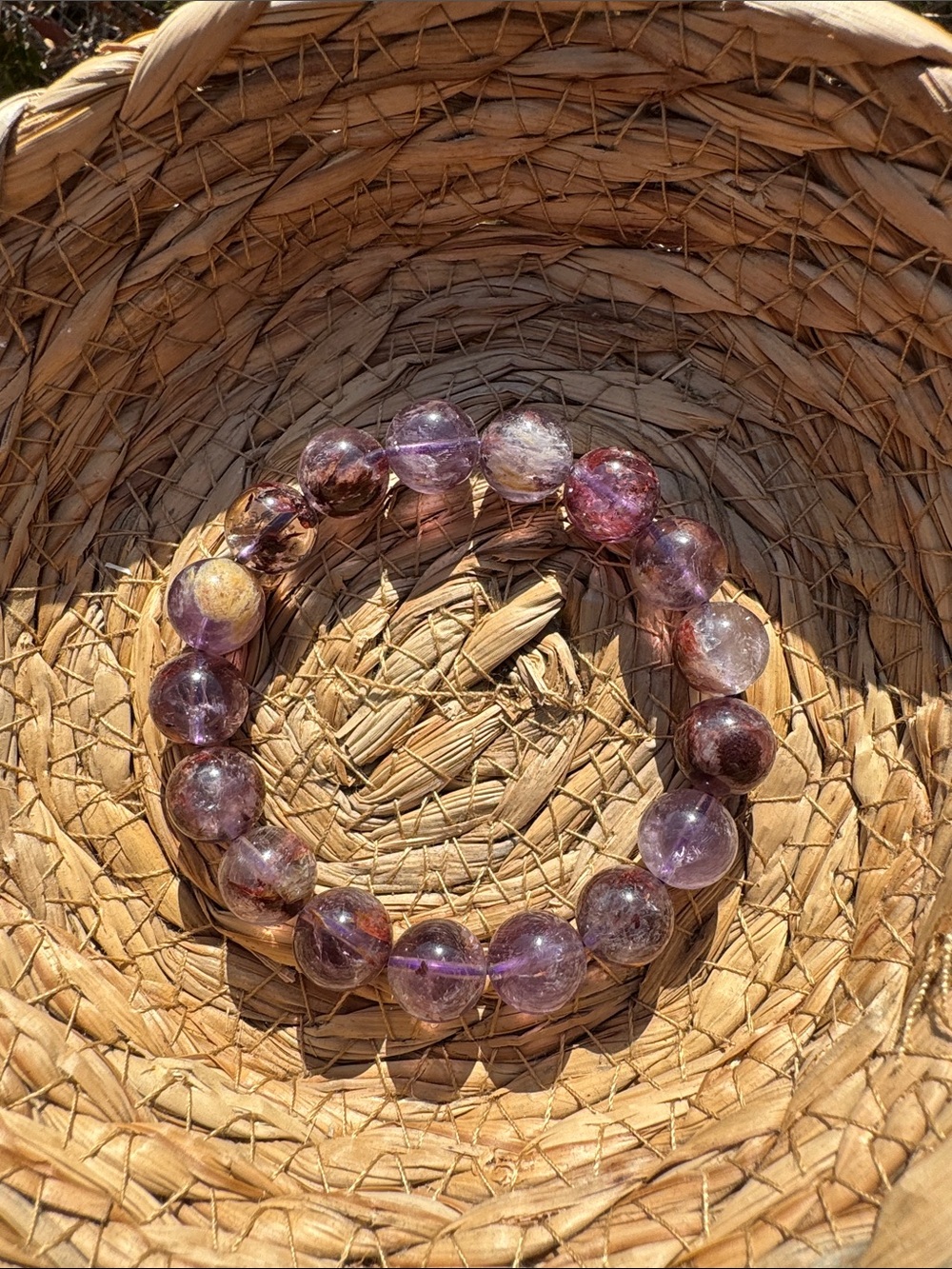 Purple garden quartz Multi-Tone Crystal Bead Stretch Bracelet - Women Jewelry